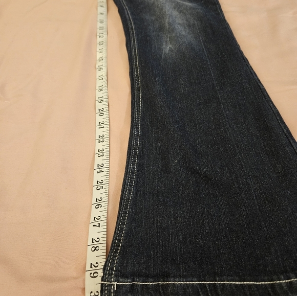 Dark Blue Jeans with Embroidered Pockets Size XL‎ - Picture 3 of 7